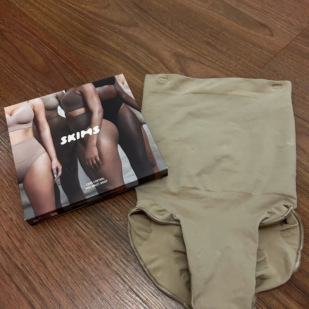 SKIMS Seamless High-Waisted Shapewear in Beige